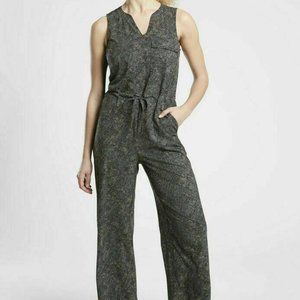 Athleta Topanga Snakeprint Jumpsuit Black / Grey